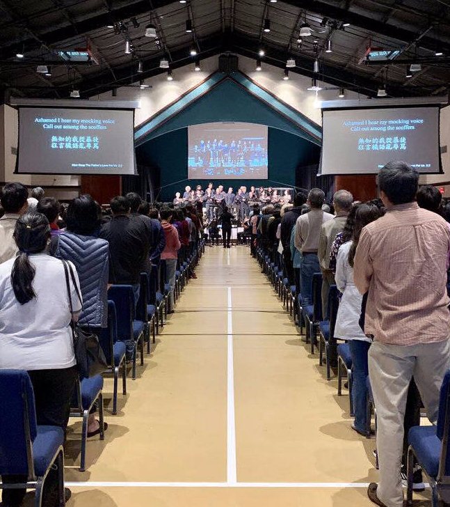 FBCC congregation gathered for worship
